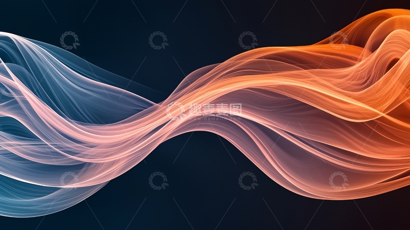 高清大图下载【趣麦麦图】抽象流动线条艺术背景