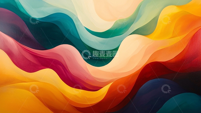 高清大图下载【趣麦麦图】色彩流动抽象艺术背景