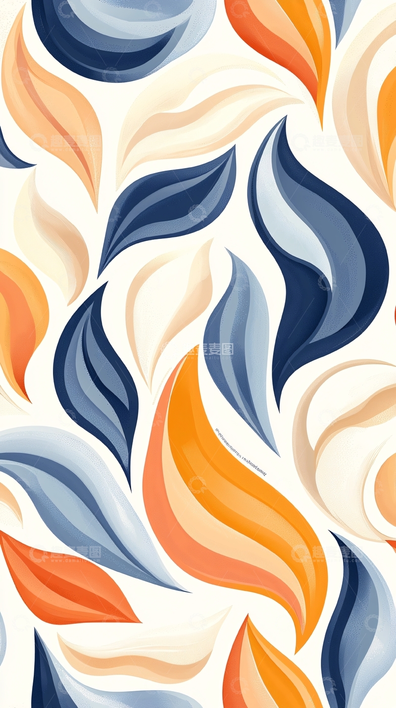 高清大图下载【趣麦麦图】抽象波浪形图案背景素材