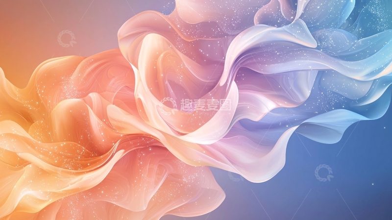 高清大图下载【趣麦麦图】梦幻色彩流动抽象艺术背景