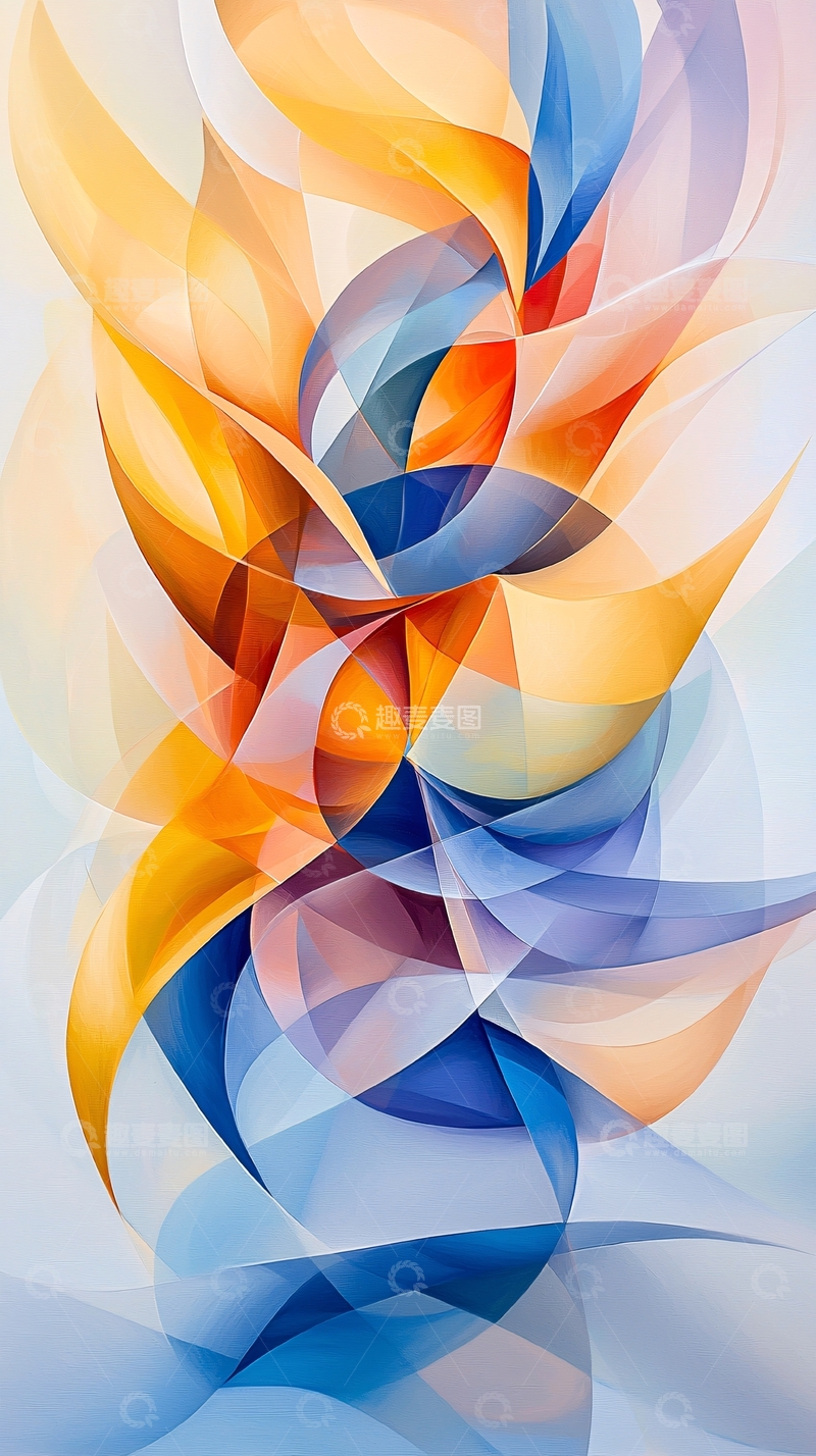 高清大图下载【趣麦麦图】抽象色彩流动艺术图案