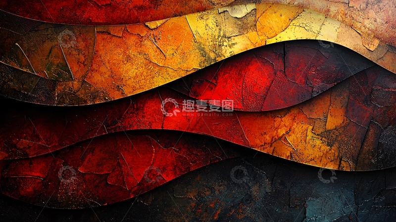 高清大图下载【趣麦麦图】抽象波浪纹理背景素材