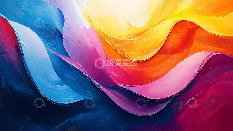 高清大图下载【趣麦麦图】色彩流动抽象艺术背景