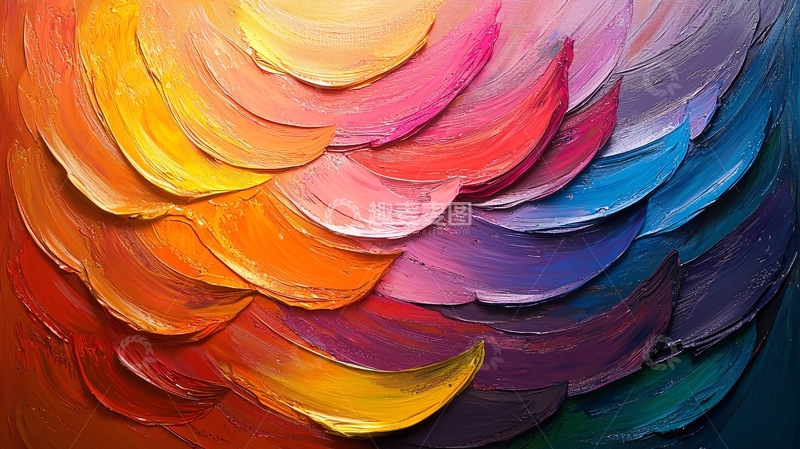高清大图下载【趣麦麦图】色彩斑斓的艺术抽象画