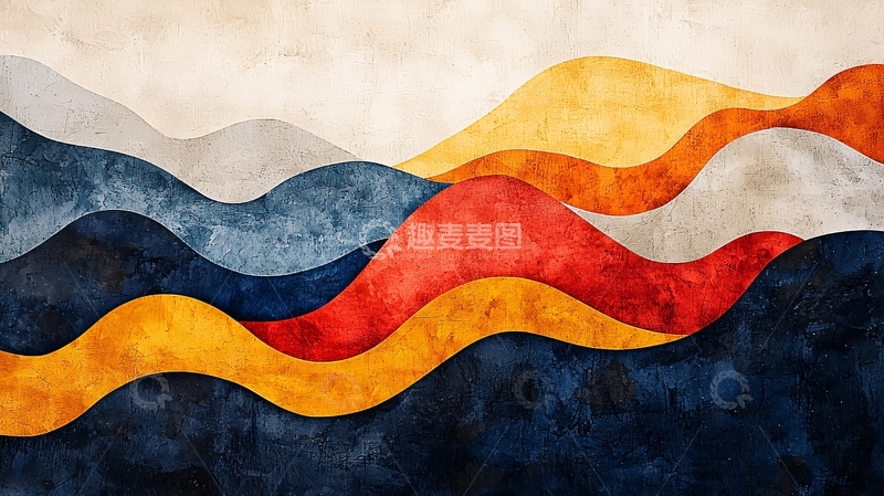 高清大图下载【趣麦麦图】抽象波浪艺术背景