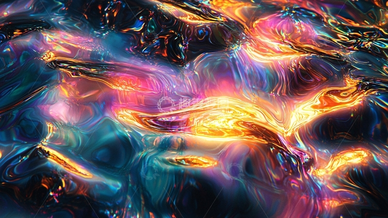 高清大图下载【趣麦麦图】流动的色彩抽象艺术背景