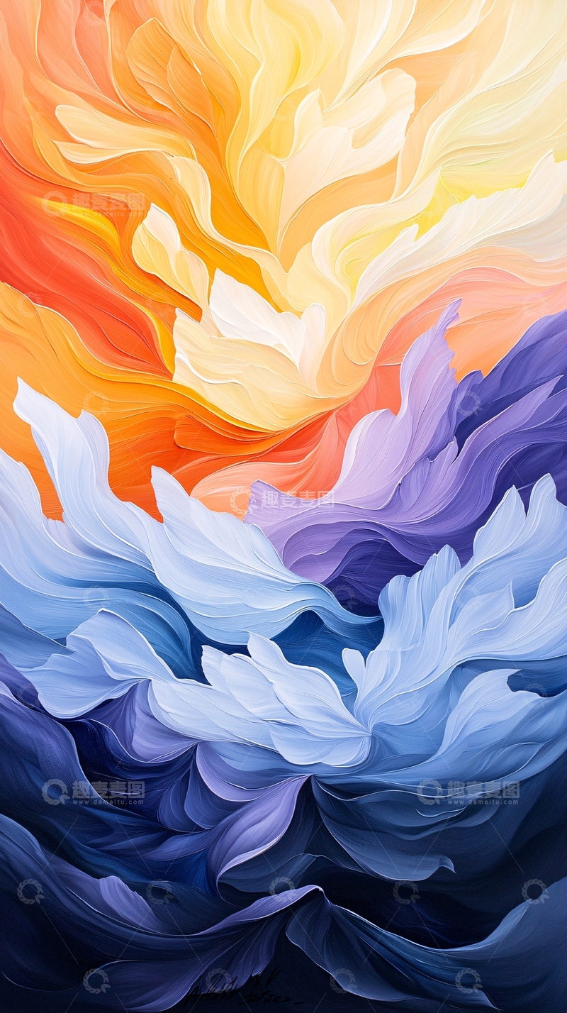 高清大图下载【趣麦麦图】抽象色彩流动艺术背景