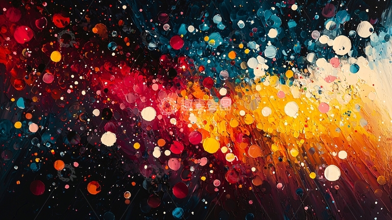 高清大图下载【趣麦麦图】抽象色彩泼洒艺术背景