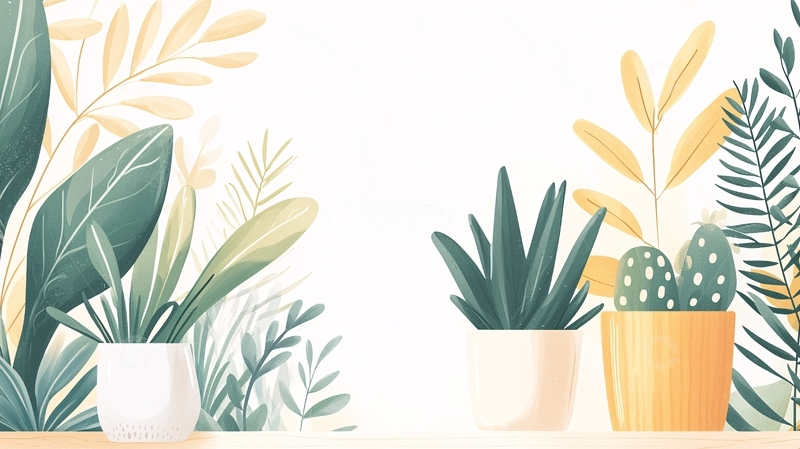 高清大图下载【趣麦麦图】清新植物背景