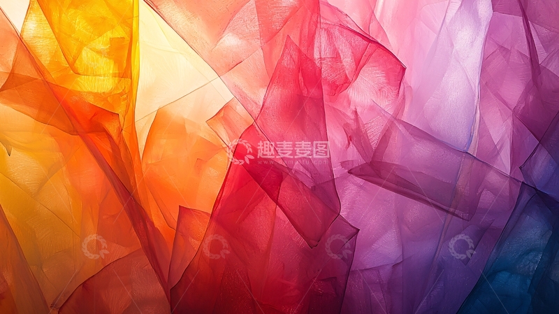 高清大图下载【趣麦麦图】色彩斑斓的抽象几何图案背景