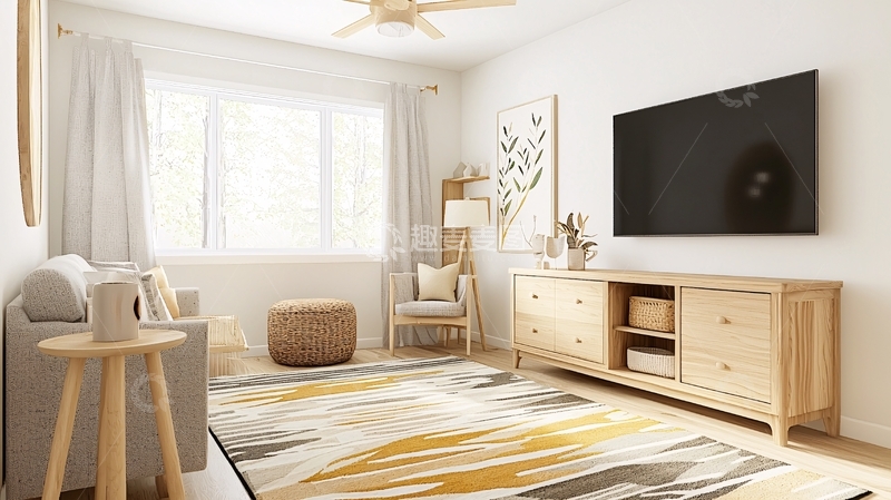 高清大图下载【趣麦麦图】温馨明亮现代客厅