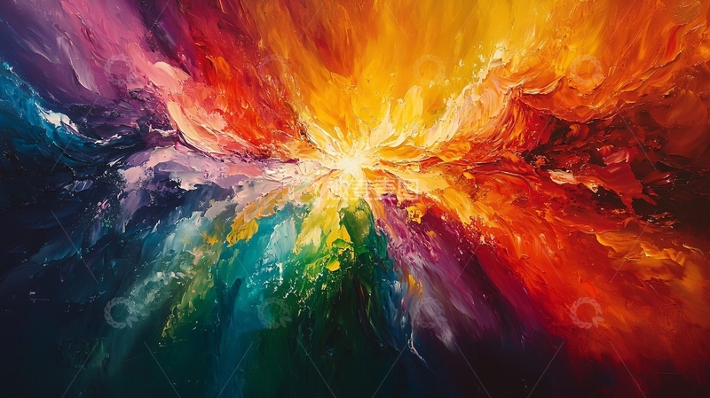 高清大图下载【趣麦麦图】色彩斑斓的抽象艺术爆炸
