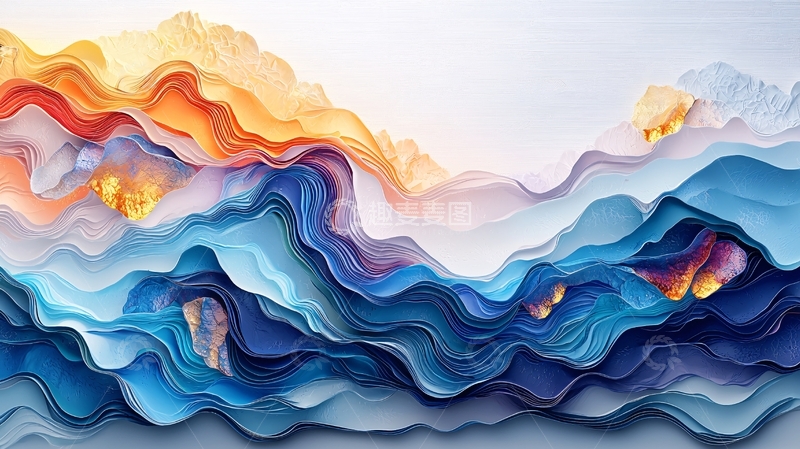 高清大图下载【趣麦麦图】抽象波浪纹理背景