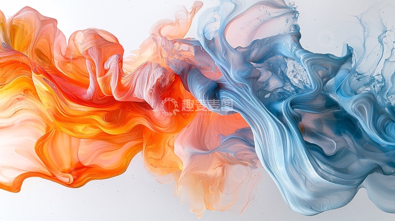 高清大图下载【趣麦麦图】色彩流动抽象艺术背景