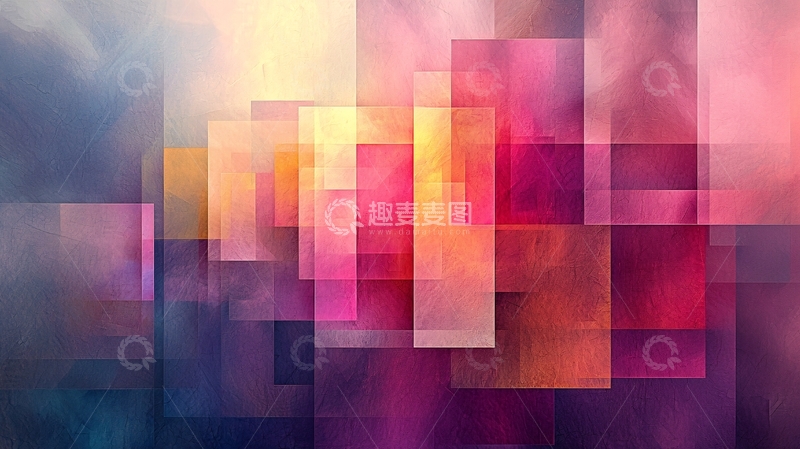 高清大图下载【趣麦麦图】抽象色彩拼接背景图