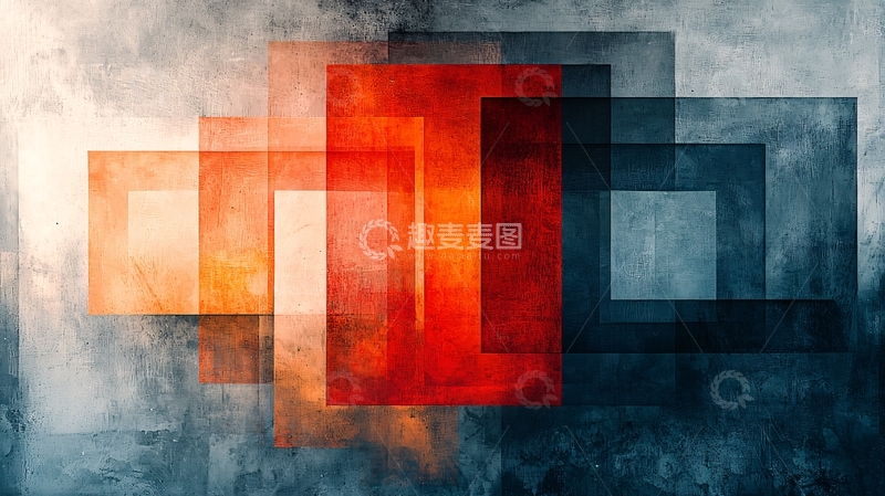 高清大图下载【趣麦麦图】抽象几何色块背景素材