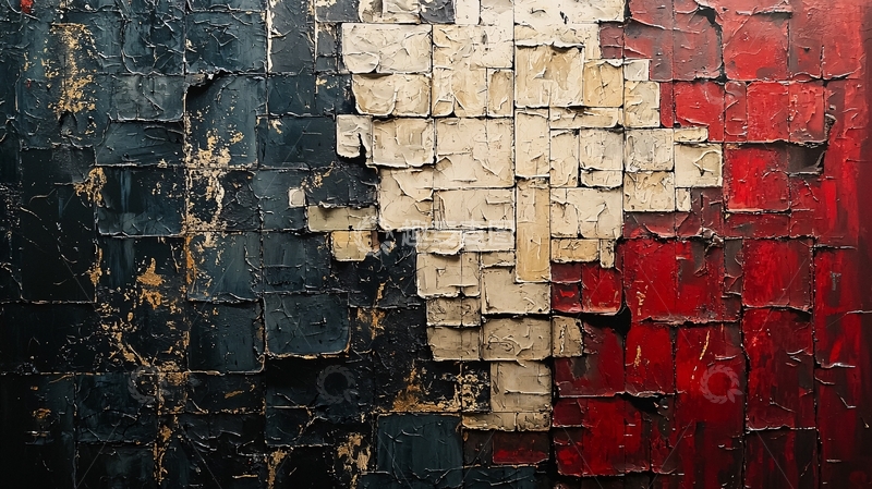 高清大图下载【趣麦麦图】抽象拼贴画背景纹理