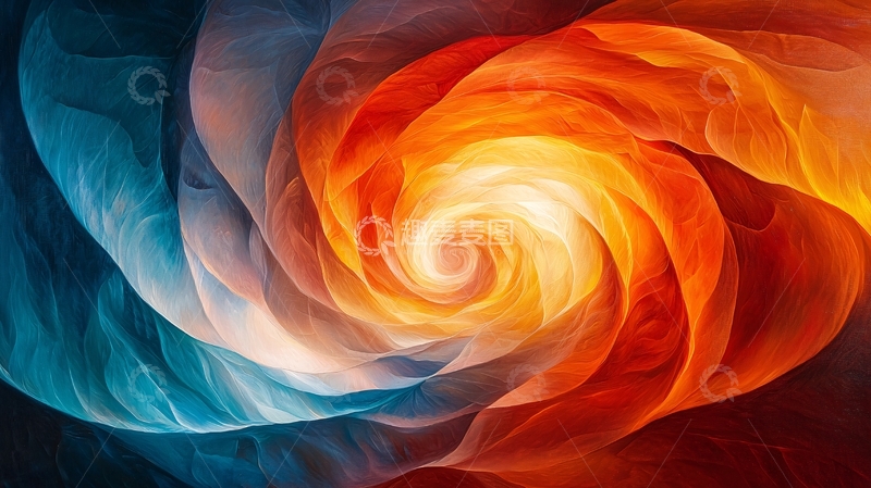 高清大图下载【趣麦麦图】色彩漩涡抽象艺术背景