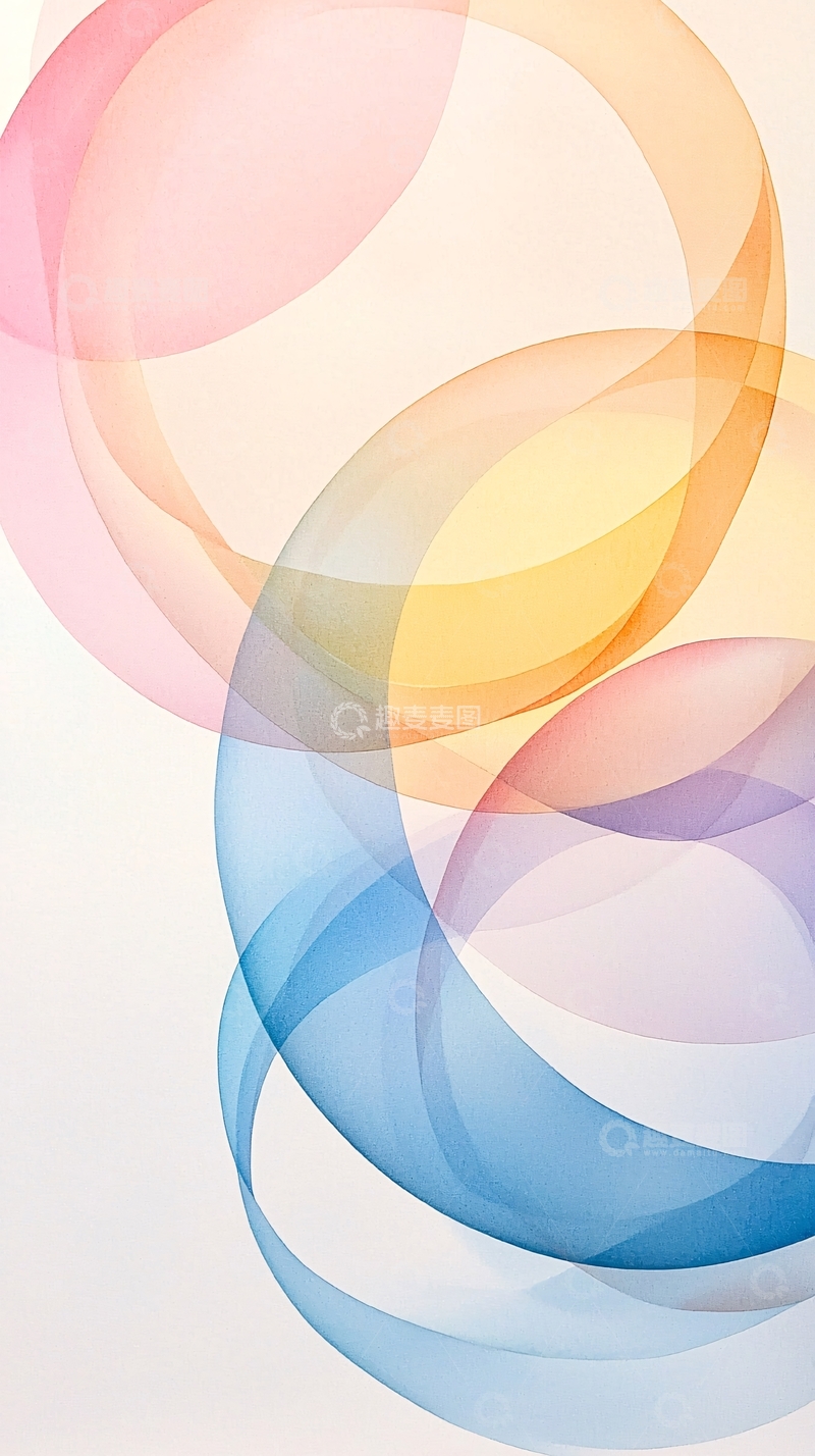 高清大图下载【趣麦麦图】抽象色彩渐变曲线艺术背景