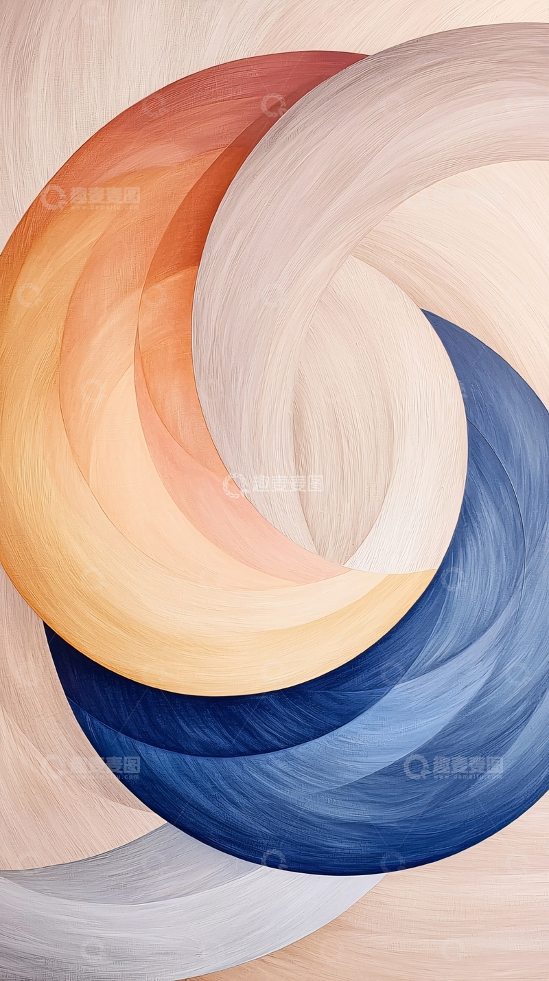 高清大图下载【趣麦麦图】抽象螺旋渐变色彩背景图