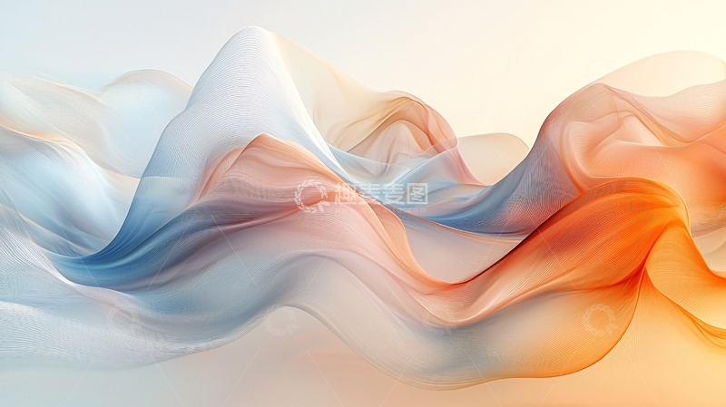 高清大图下载【趣麦麦图】抽象流动线条艺术背景