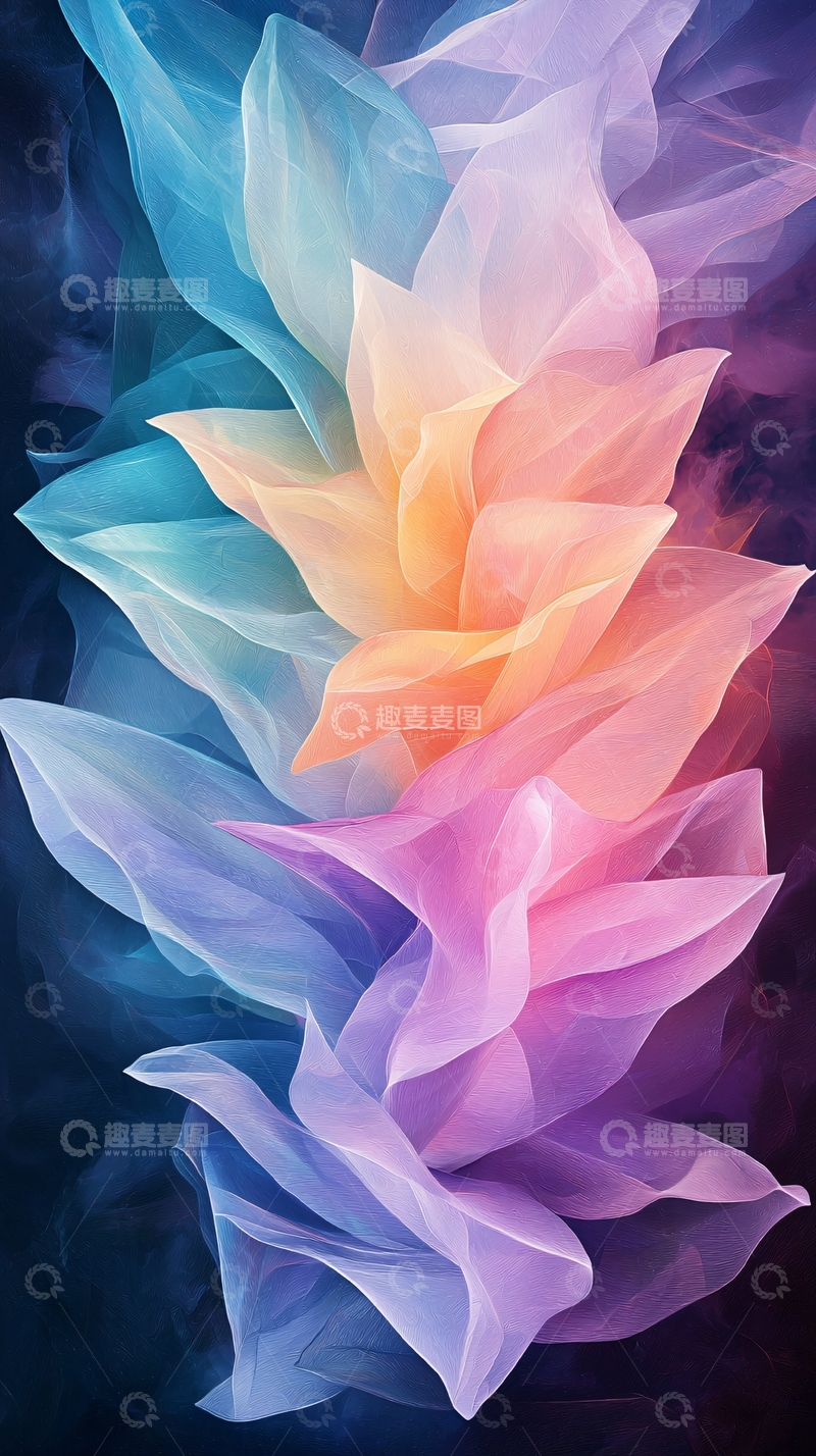 高清大图下载【趣麦麦图】梦幻色彩渐变抽象艺术背景