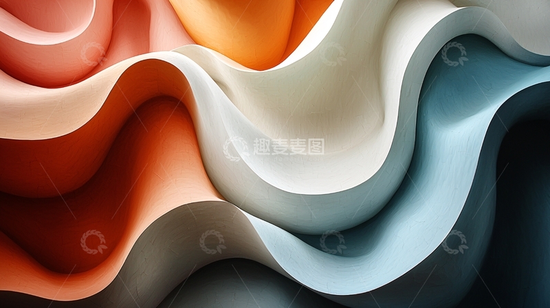 高清大图下载【趣麦麦图】抽象波浪纹理背景素材