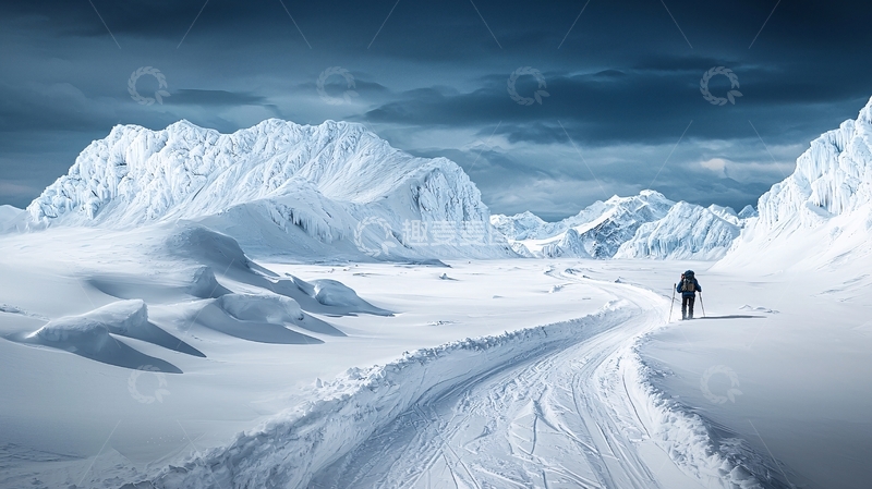 高清大图下载【趣麦麦图】雪山徒步探险之旅
