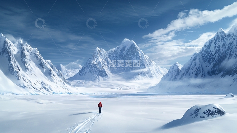 高清大图下载【趣麦麦图】雪山徒步探险之旅