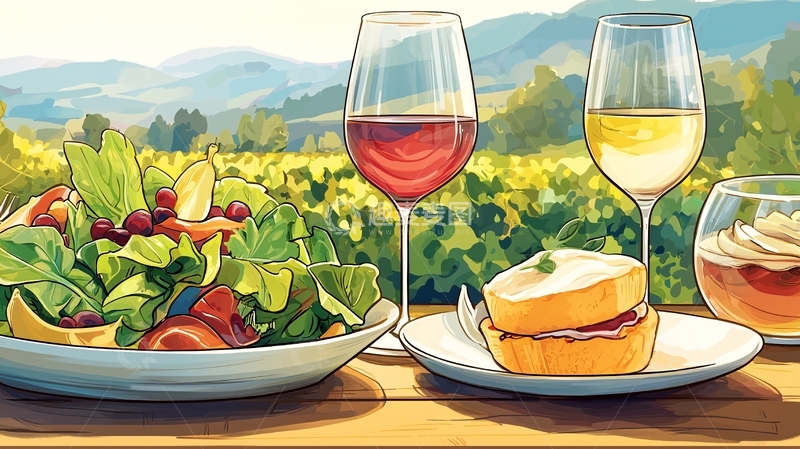 高清大图下载【趣麦麦图】美食美酒田园风光