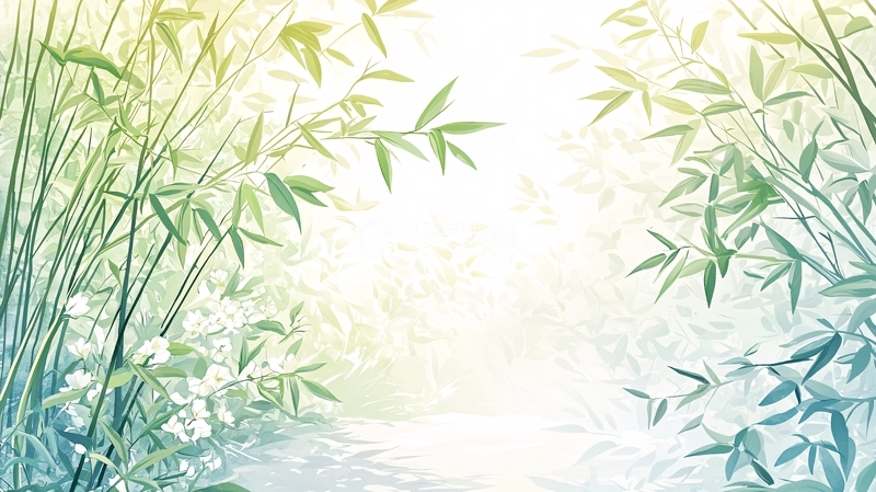 高清大图下载【趣麦麦图】翠竹掩映的清新意境