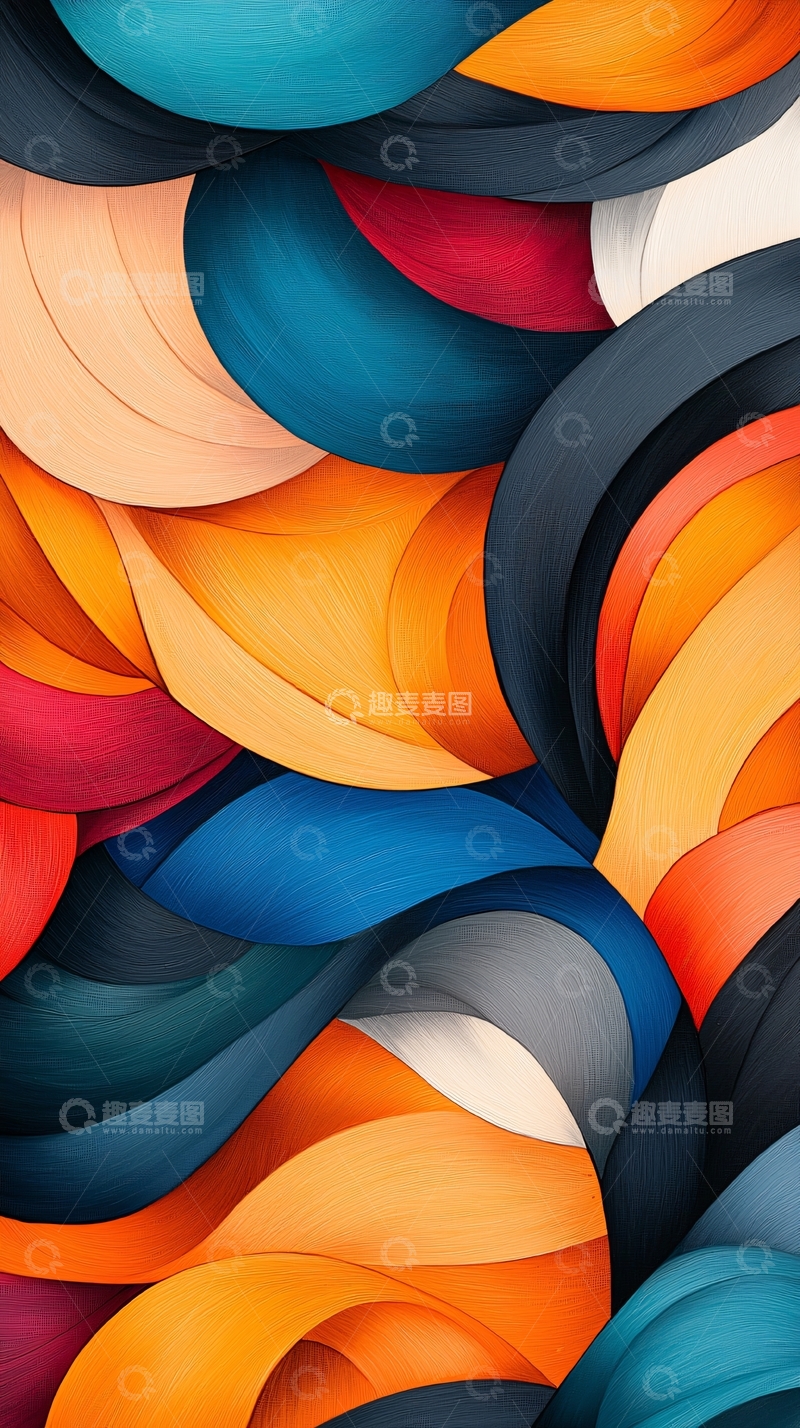 高清大图下载【趣麦麦图】抽象色彩波浪纹理背景