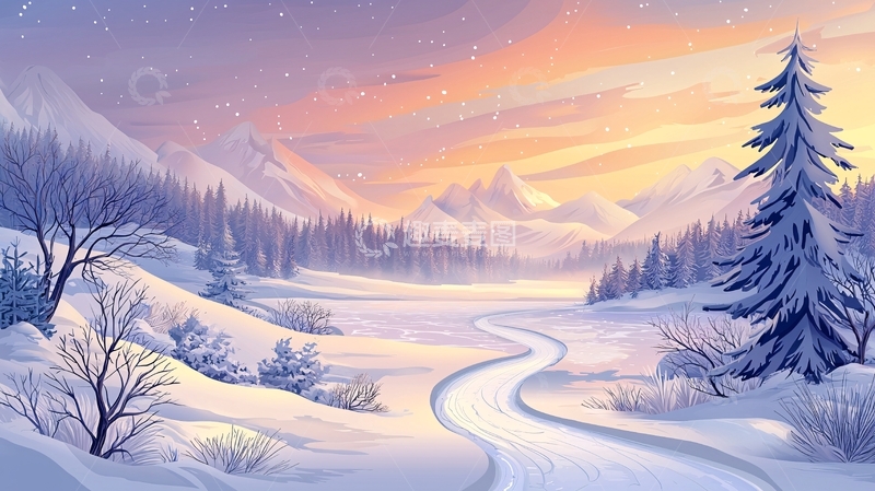 高清大图下载【趣麦麦图】雪后初霁的冬日景色