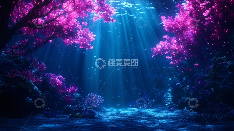 高清大图下载【趣麦麦图】梦幻海底森林