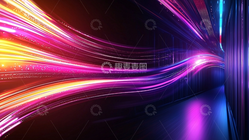高清大图下载【趣麦麦图】绚丽光线抽象背景