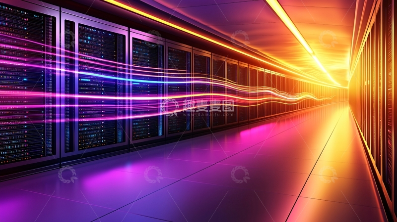 高清大图下载【趣麦麦图】数据中心光轨隧道