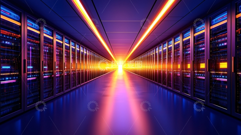 高清大图下载【趣麦麦图】服务器机房长廊