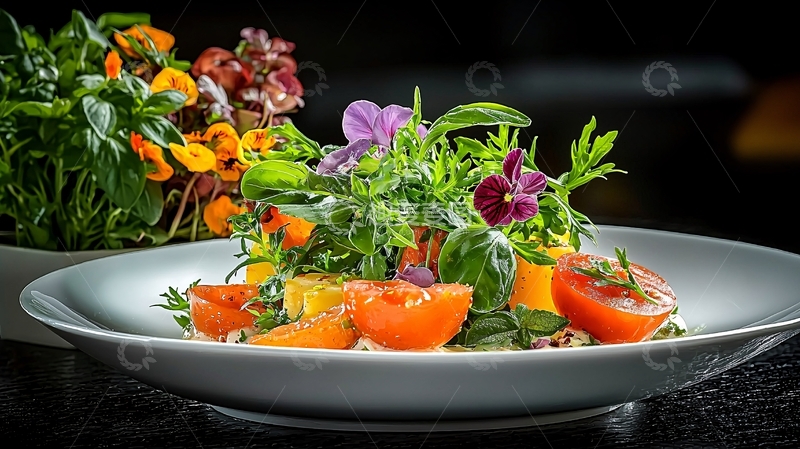 高清大图下载【趣麦麦图】色彩斑斓的花式蔬菜沙拉