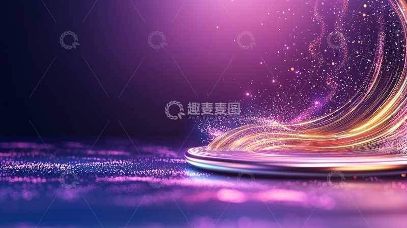 高清大图下载【趣麦麦图】紫色光晕舞台背景
