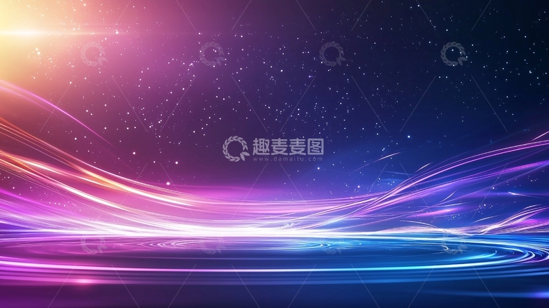 高清大图下载【趣麦麦图】色彩绚丽的星空背景