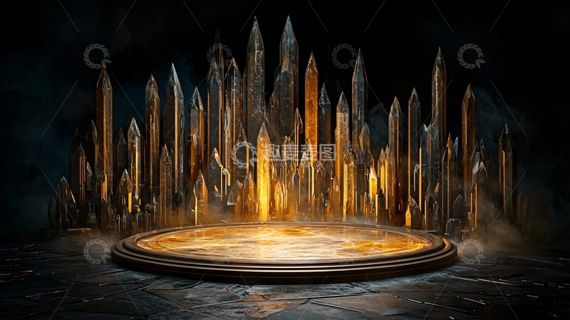 高清大图下载【趣麦麦图】金色能量绽放的舞台
