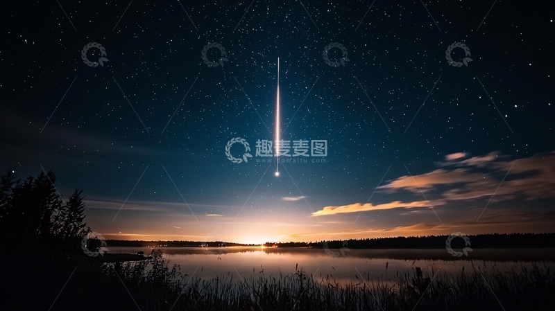 高清大图下载【趣麦麦图】流星划过夜空8