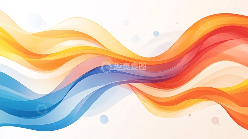 高清大图下载【趣麦麦图】抽象色彩流动线条背景图