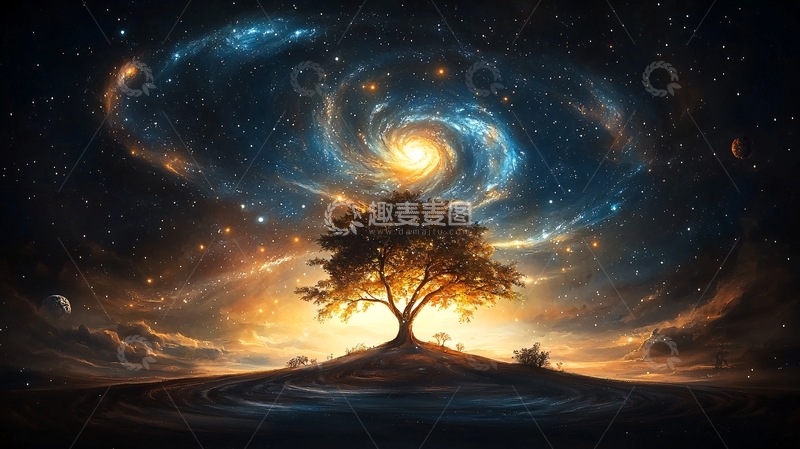 高清大图下载【趣麦麦图】宇宙中的生命之树
