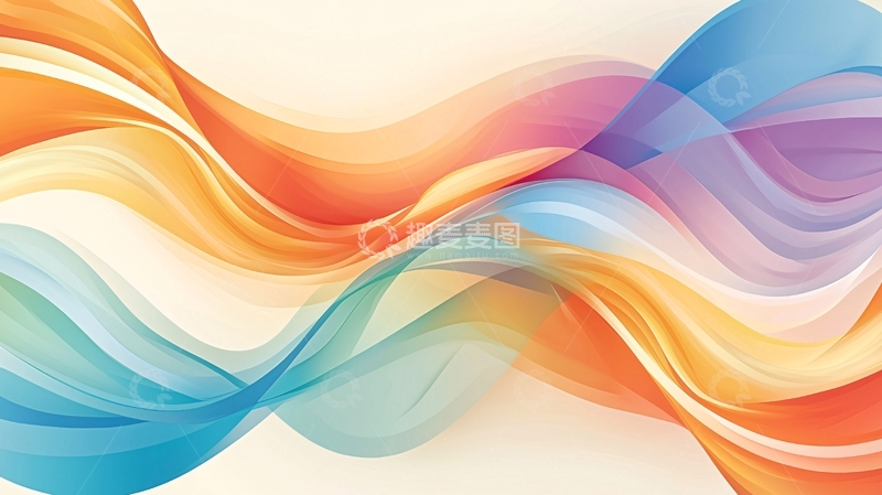 高清大图下载【趣麦麦图】色彩流动抽象背景图