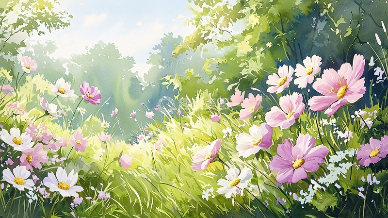 高清大图下载【趣麦麦图】夏日花海风景画