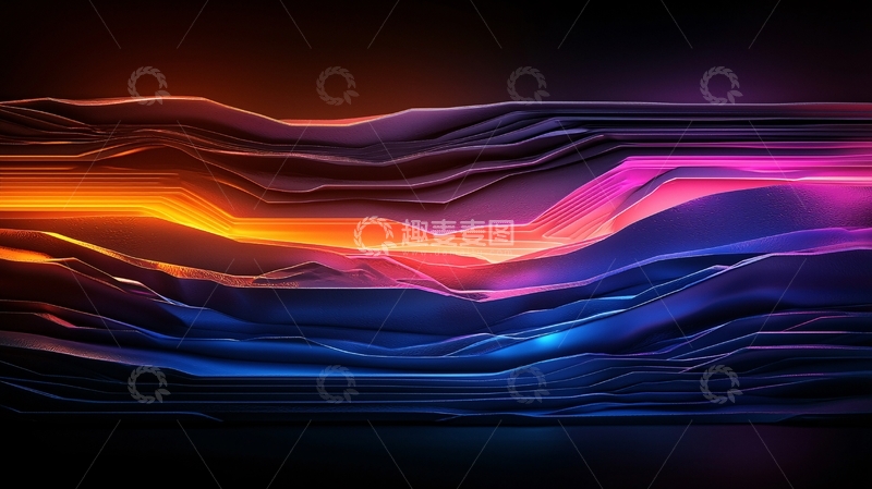 高清大图下载【趣麦麦图】抽象波浪光影艺术背景