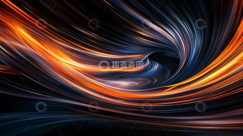 高清大图下载【趣麦麦图】光线漩涡流动抽象背景
