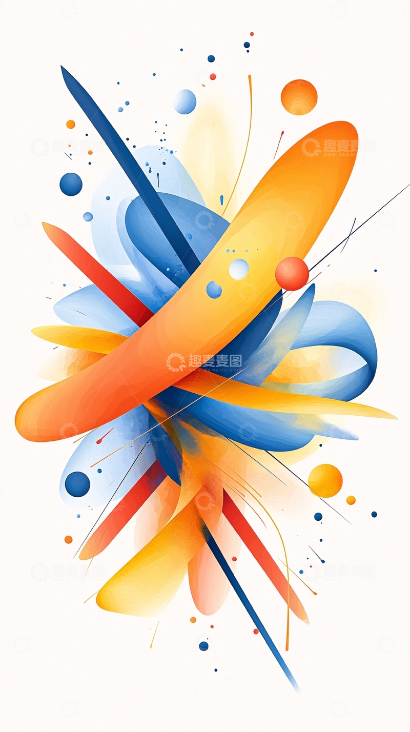 高清大图下载【趣麦麦图】抽象色彩流动艺术图案