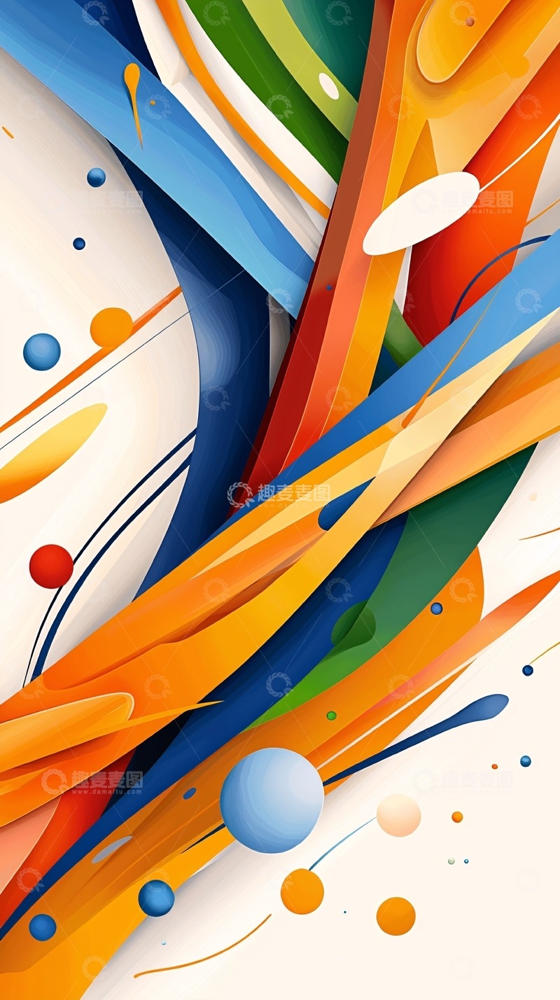 高清大图下载【趣麦麦图】抽象色彩流动背景图
